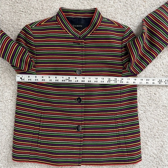 Talbots Colorful Striped Blazer Suit Jacket - Picture 6 of 7